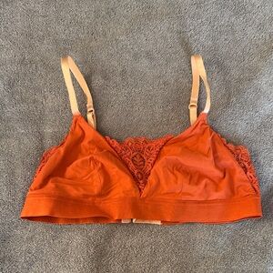 Lace Trim Bralette in Orange